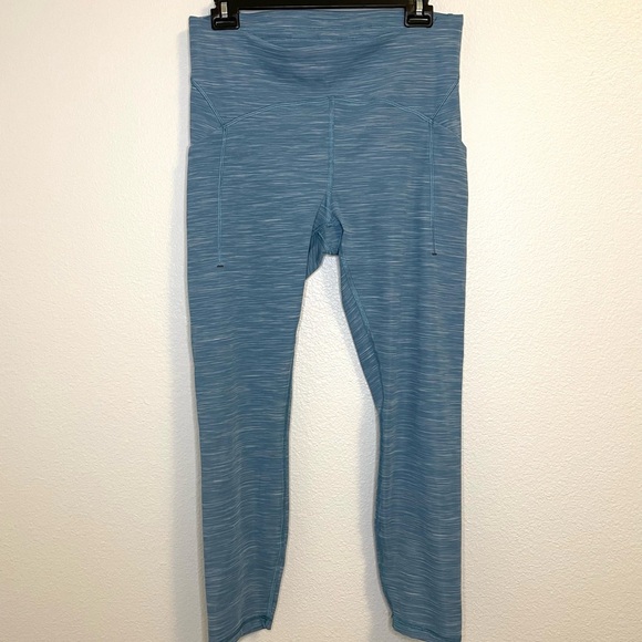 Lululemon Power Thru High Rise Tight Heathered Capture Blue size 10 - Picture 3 of 10